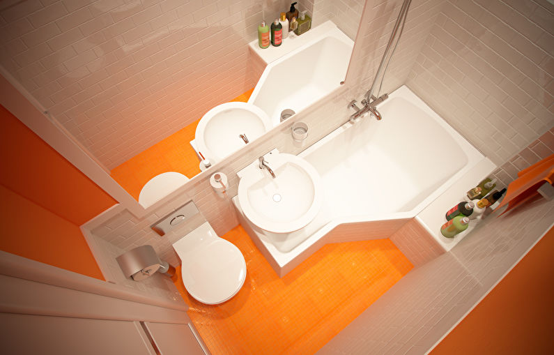 Vonios kambario Chruščiovoje dizainas - vonia