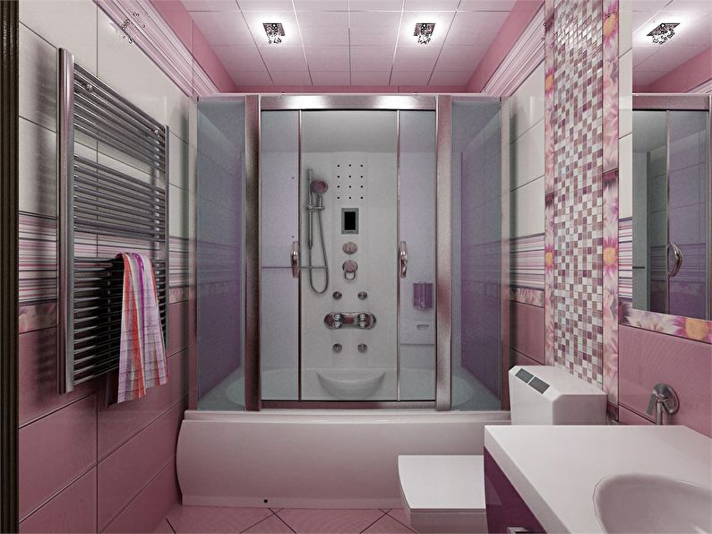 Interior design of a bathroom in Khrushchev