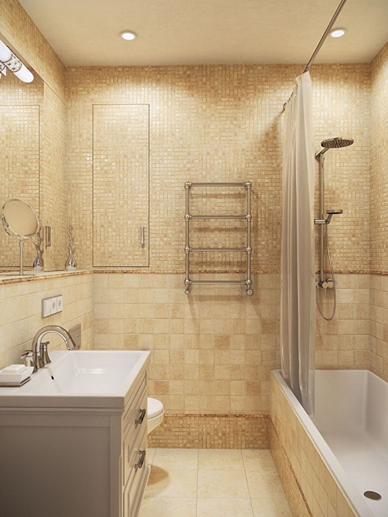 Fürdőszoba belsőépítészete Hruscsovban