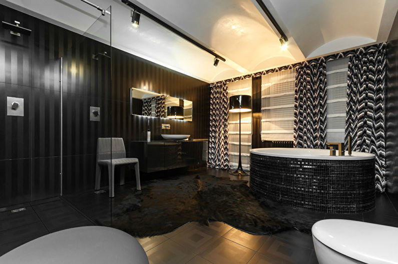 Fekete szoba: Fürdőszoba belső tere - 1. fénykép