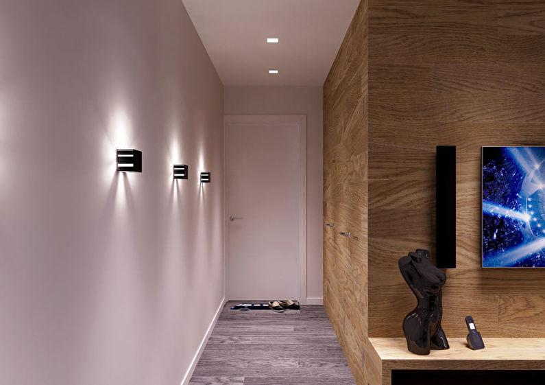 Design de um pequeno corredor em estilo moderno