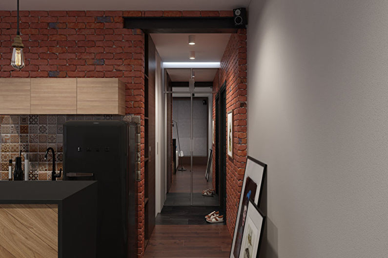 Sufit w małym korytarzu - design