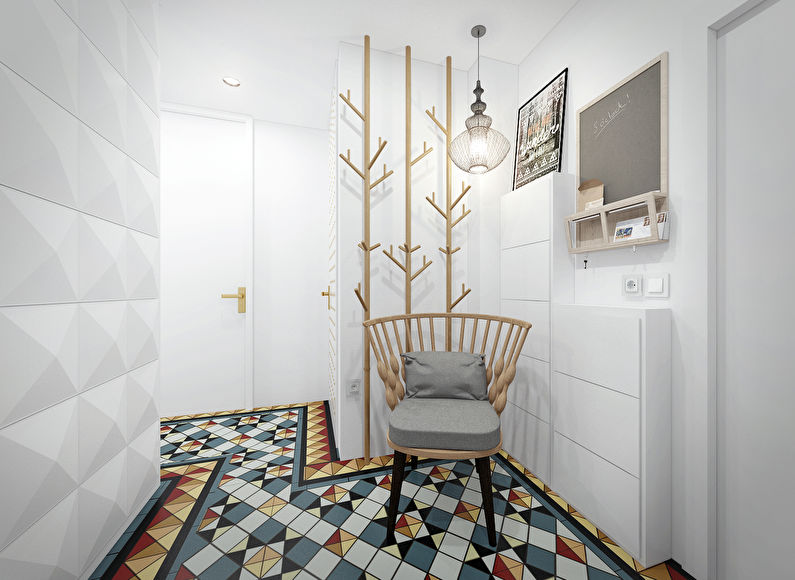 Design de interiores de um pequeno corredor