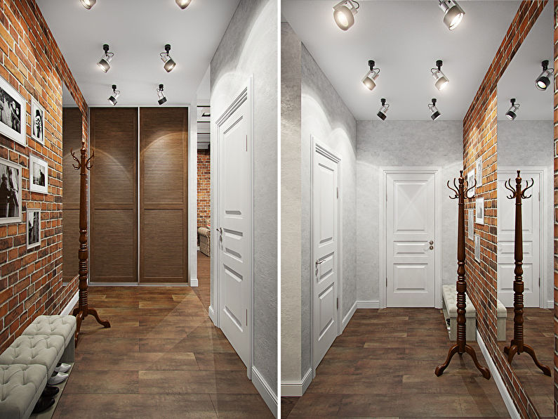 Design de interiores de um pequeno corredor