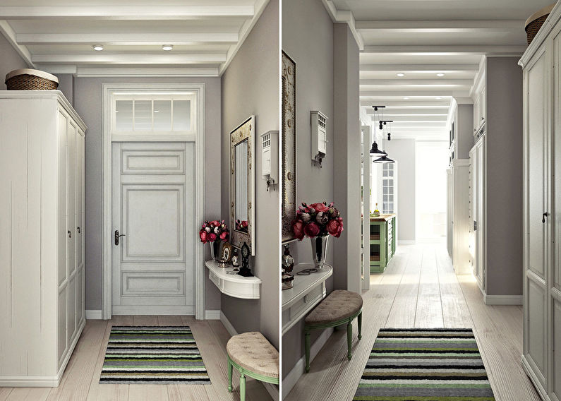 Interior design of a small hallway
