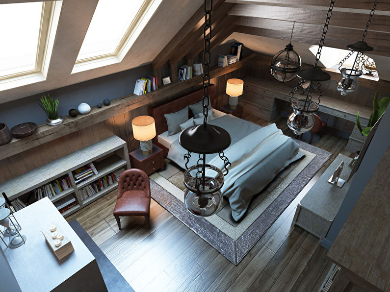 Design af loftet Soveværelse - foto 9