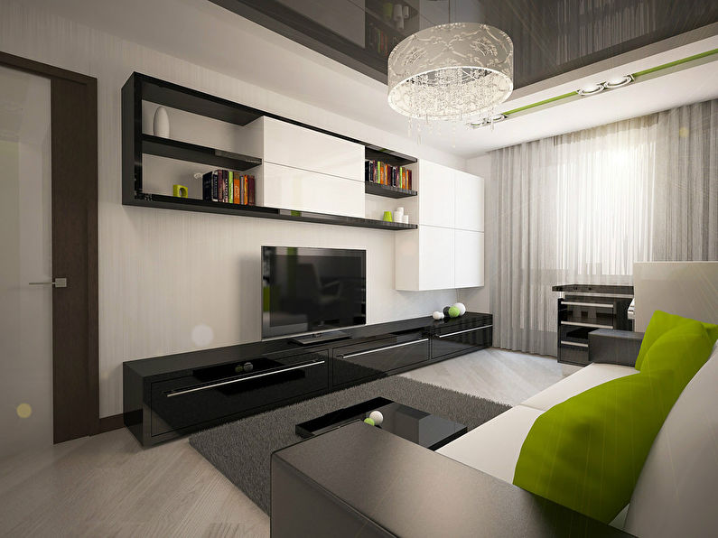 Manlig minimalism: Lägenhet med ett rum 37 m2 - foto 1