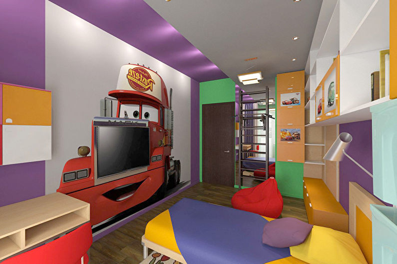 Cameră pentru copii în stilul Wheelbarrow - foto 3