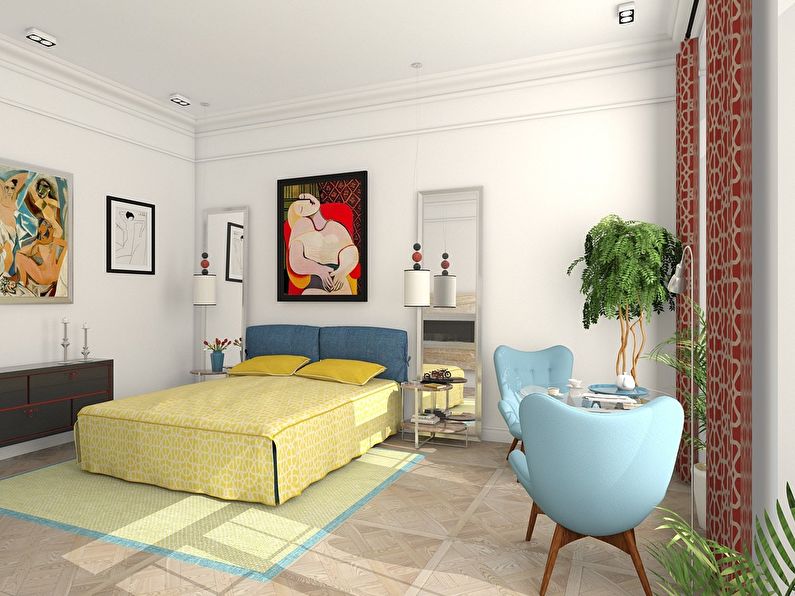 Nadahnuo Picasso: Dizajn spavaće sobe - fotografija 1