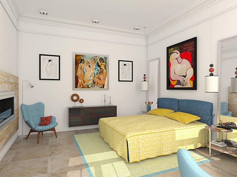 Надахнуо Пицассо: Дизајн спаваће собе - фотографија 2