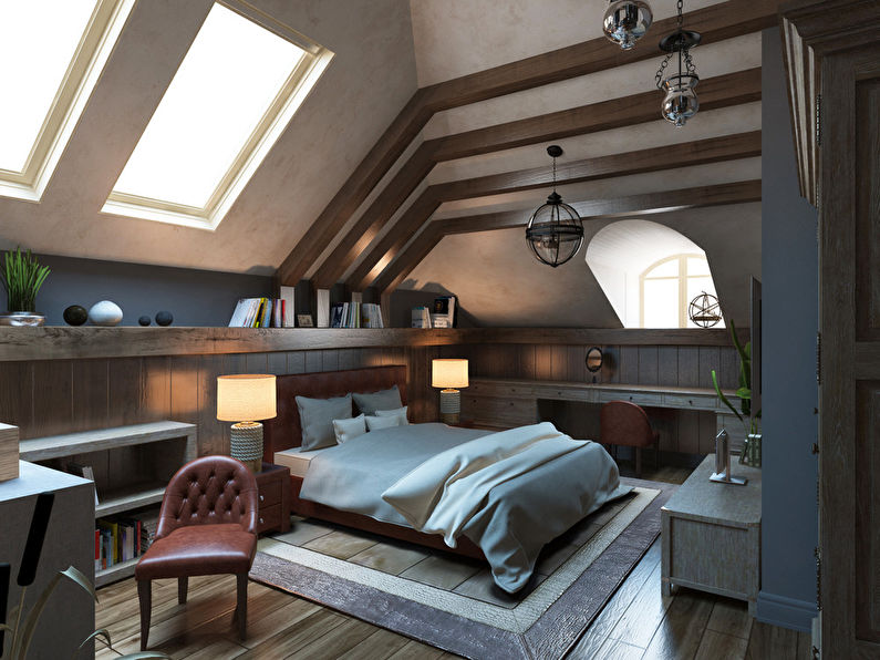 Loft sovrum design