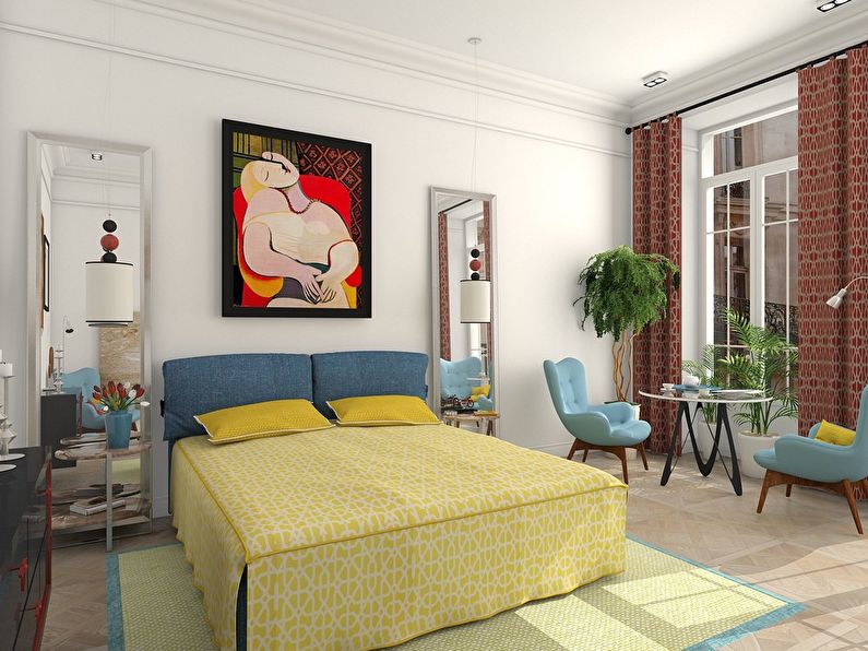 „Picasso ihlette”: hálószoba kialakítás