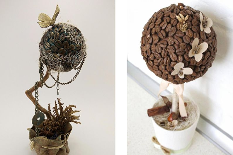 Idéias do Topiary do café - com pássaros e borboletas