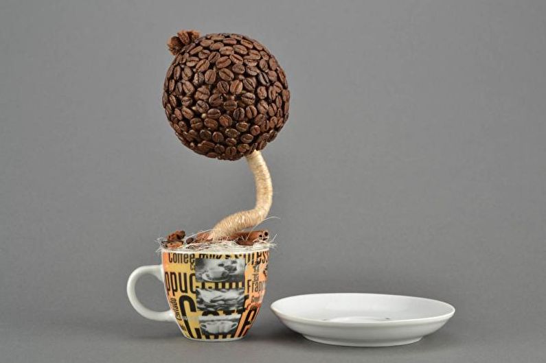 DIY káva topiary (kávovník) - fotografie
