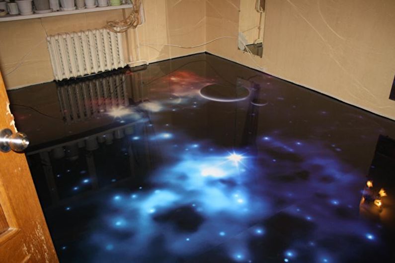 Luzem podłogi 3D w pokoju dziecięcym