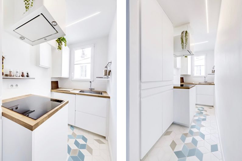 Hình ảnh nhà bếp đẹp - Bếp 5 m2. ở Paris