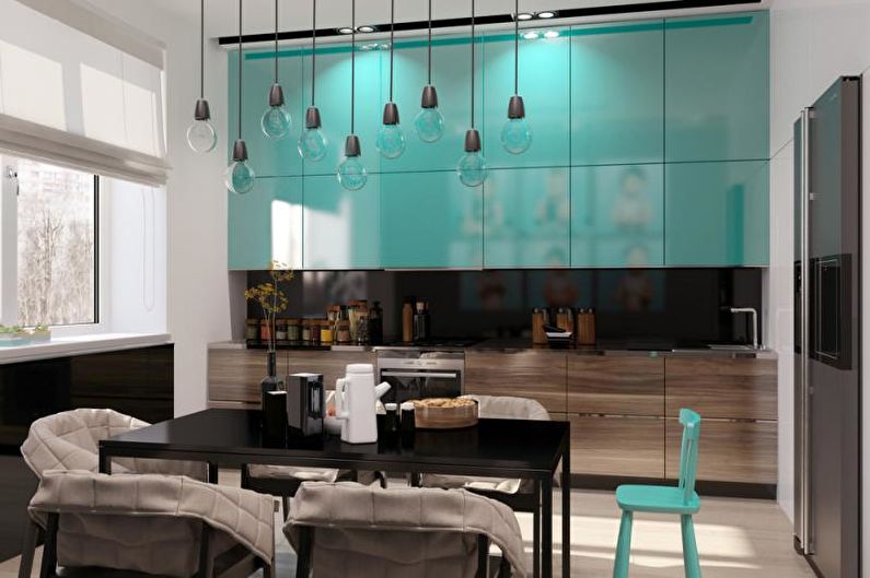Design de bucătărie-zonă de luat masa - Zonare cu decor