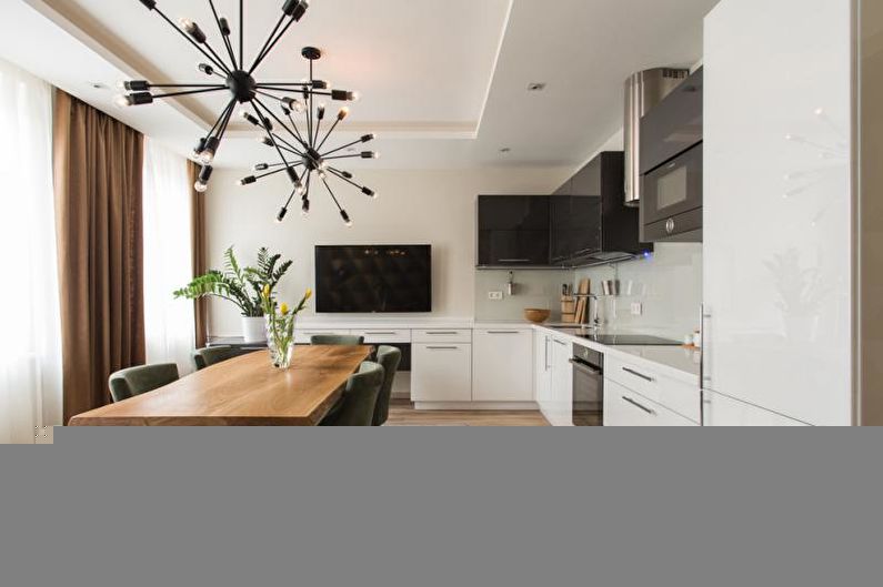 Interiérový dizajn kuchyne - jedáleň - foto