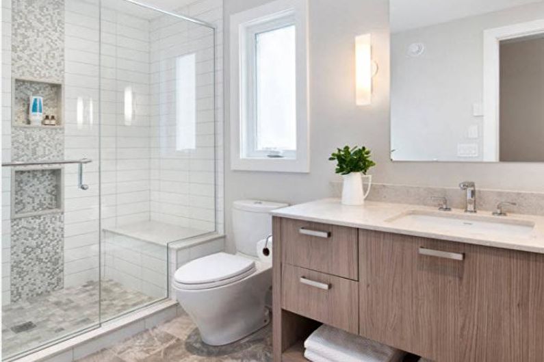 Kombinuotas vonios kambario dizainas - patarimai, kaip pasirinkti santechniką