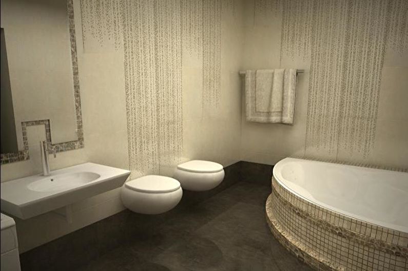 Conception de salle de bain combinée - Fini de plancher