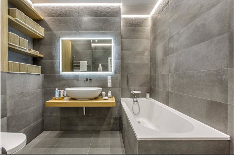 Дизајн ентеријера комбиноване купатила - фото