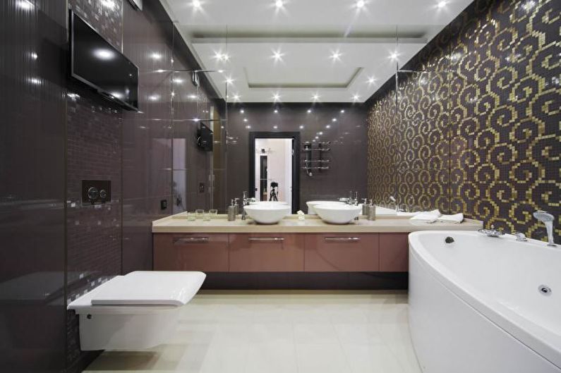 Kombinuoto vonios kambario interjero dizainas - nuotrauka