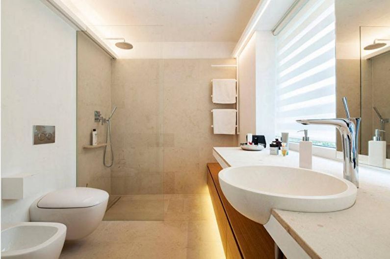 Interior design of a combined bathroom - photo