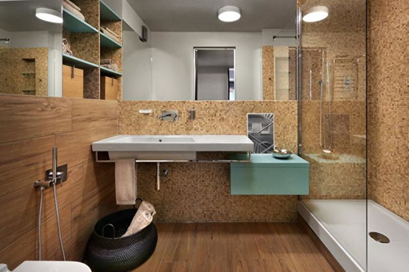 Kombinuoto vonios kambario interjero dizainas - nuotrauka