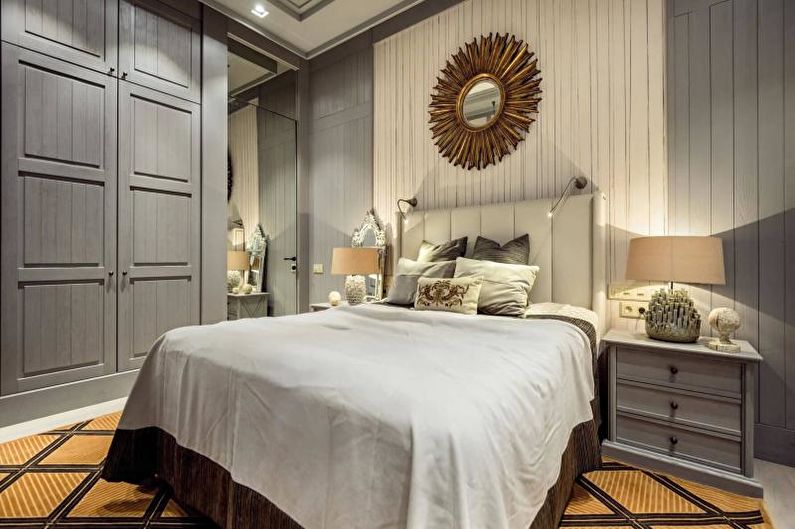 Interior design della camera da letto di stile mediterraneo - foto