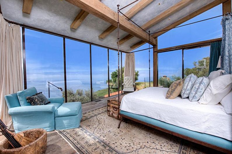 Дизајн ентеријера спаваће собе у медитеранском стилу - фото