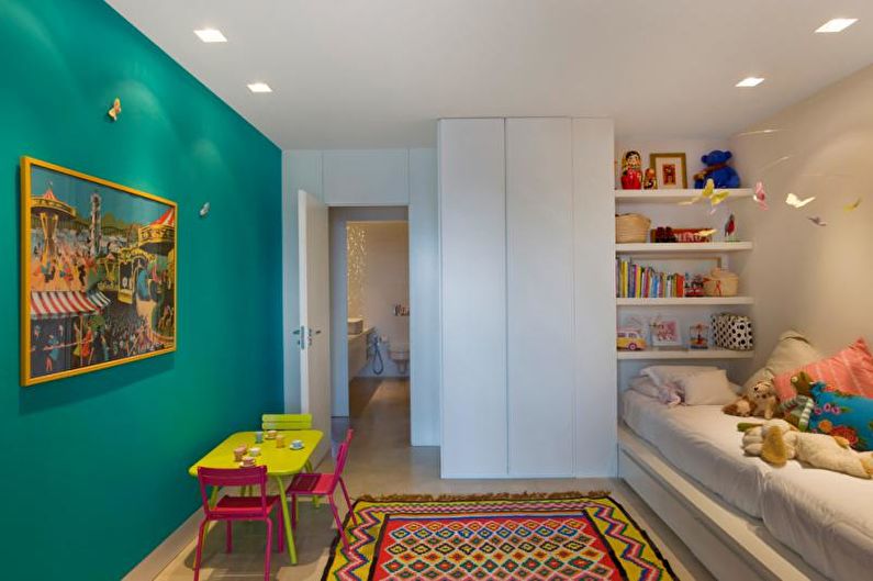 Návrh interiéru dětského pokoje ve středomořském stylu - fotografie
