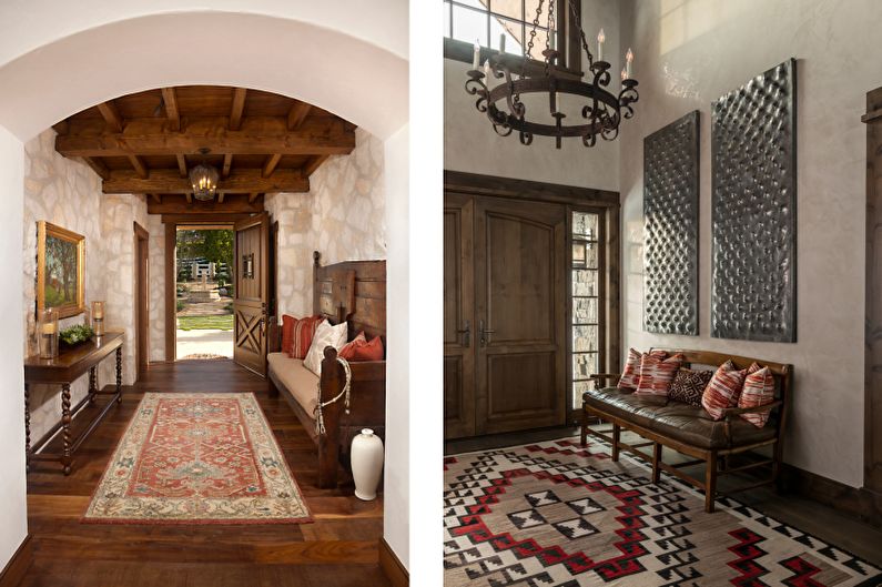 Design interior interior hol de intrare în stil mediteranean - fotografie