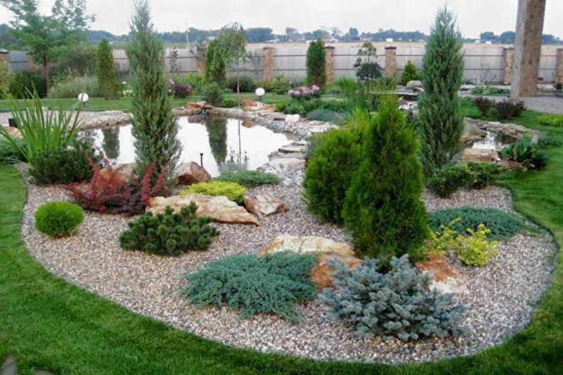 Каменна градина - цветна леха на къщичката, идеи за ландшафтен дизайн
