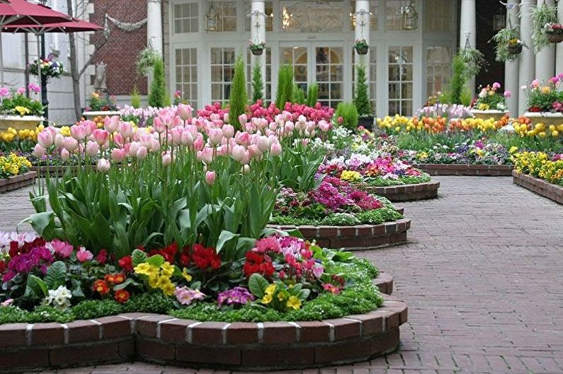Canteiros de flores modulares - canteiro de flores no país, idéias para paisagismo