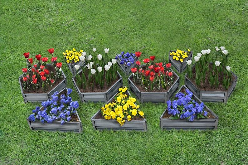 Paturi florale modulare - Pat de flori din țară, idei pentru designul peisajului