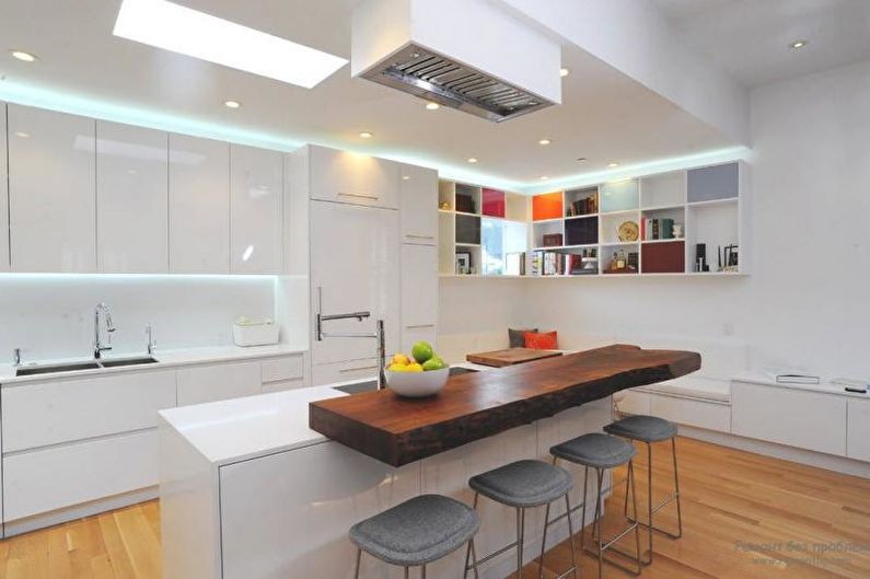 Virtuve - moderna stila dizaina dzīvoklis