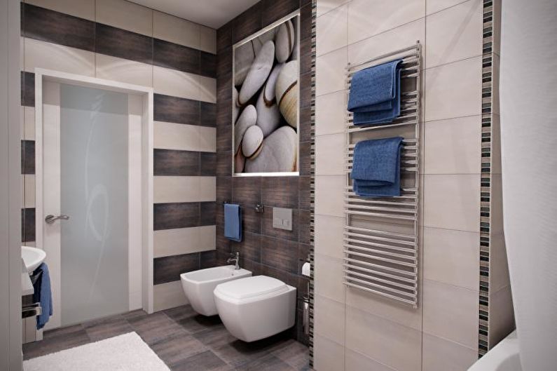 Vannas istaba - moderna stila dizaina dzīvoklis