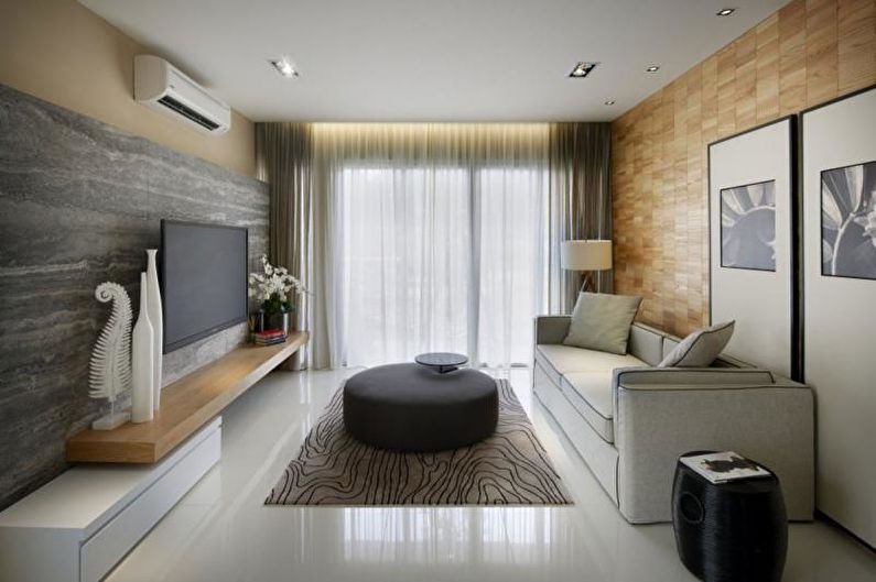 Dzīvokļa interjera dizains mūsdienīgā stilā - foto