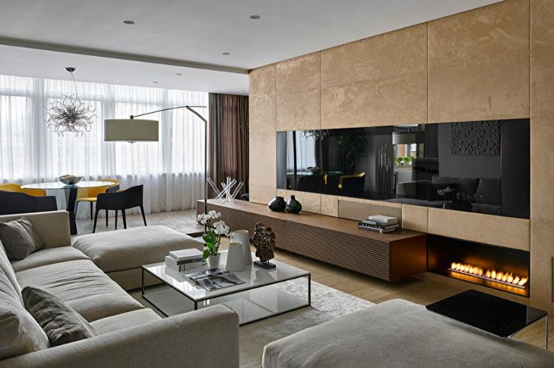 Интериорен дизайн на апартамент в модерен стил - снимка