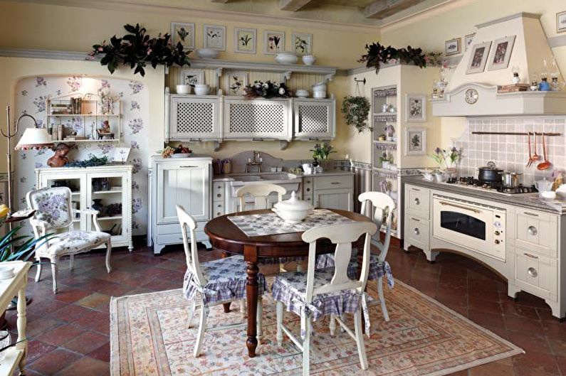 Kuchyňa - dizajn bytu v štýle Provence