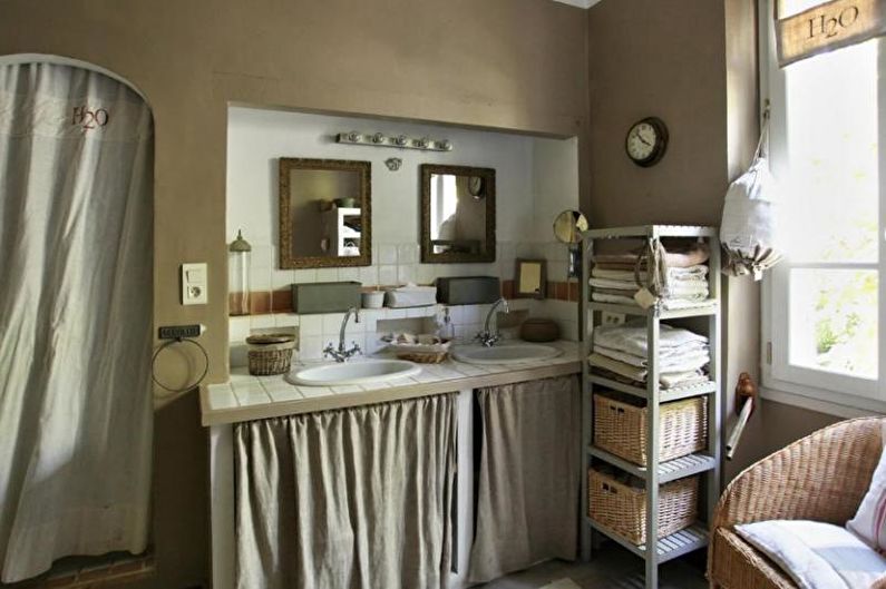 Vannas istaba - Provansas stila dzīvokļa dizains
