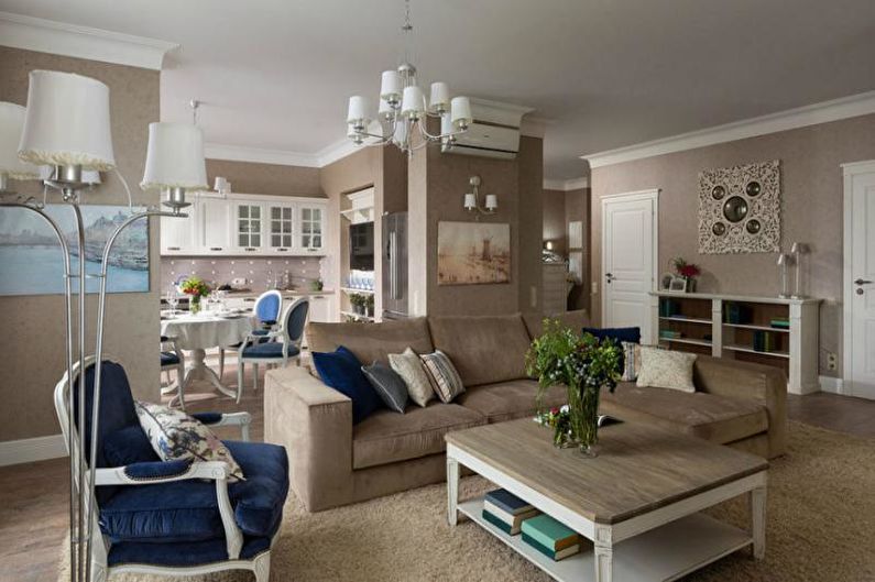 Design de interiores de um apartamento no estilo provence - foto