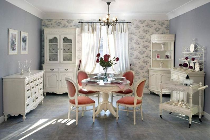 Interior design of an apartment in provence style - photo