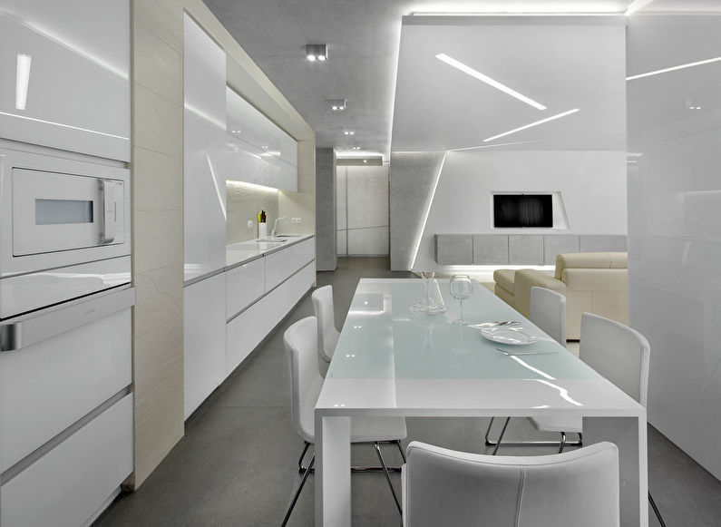 Concept minimal: bucătărie-living interior - foto 5