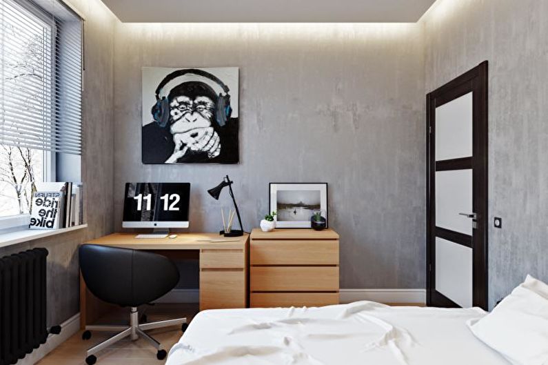 Minimalism Teenage Boy Room - Interior Design
