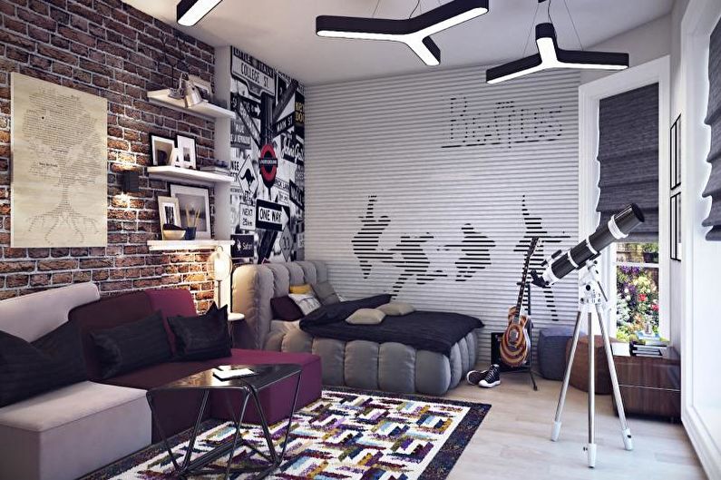 Chambres de design d'intérieur pour un adolescent - photo