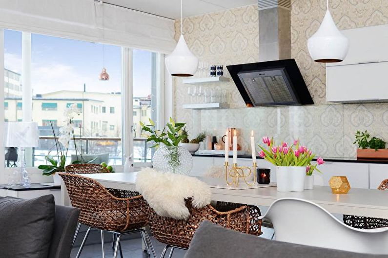 Kjøkken - leilighet i skandinavisk stil