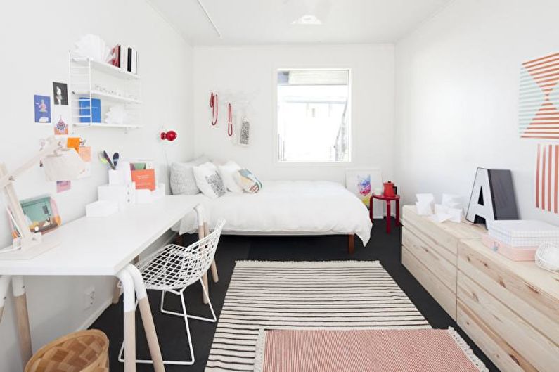 Vaikų kambarys - skandinaviško stiliaus buto dizainas