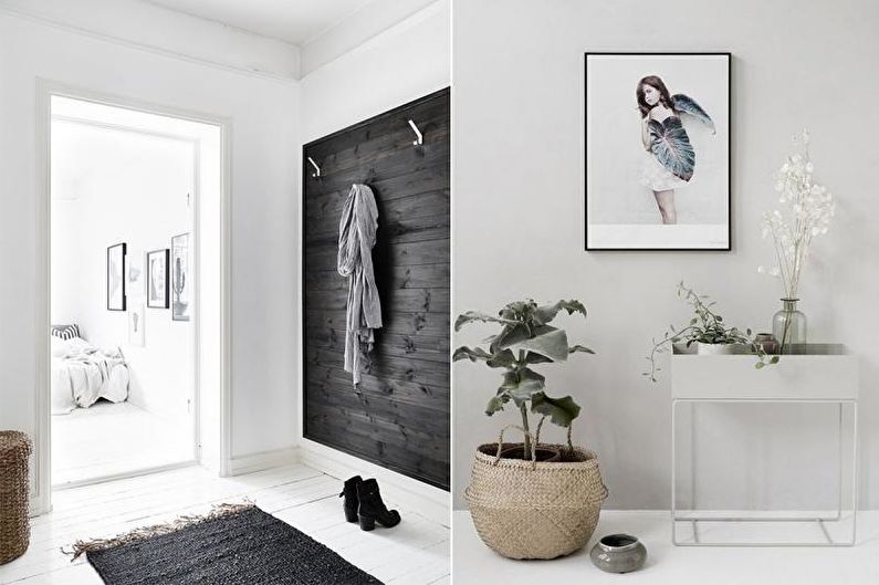 Hallway - Disenyo ng istilo ng apartment ng Scandinavian