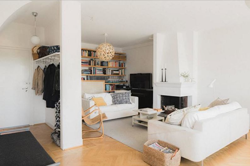 Интериорен дизайн на апартамент в скандинавски стил - снимка